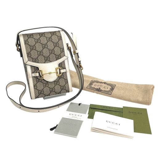 グッチ GUCCI ショルダーバッグ
 ショルダーバッグ GGスプリーム ホースビット GGキャンバス ‎625615 ベージュ 【SS】
 【中古】