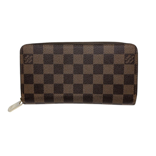 ルイヴィトン LOUIS VUITTON 長財布
 長財布 ダミエ ジッピーウォレット ダミエキャンバス N41661 ブラウン LV
 【SS】
 【中古】