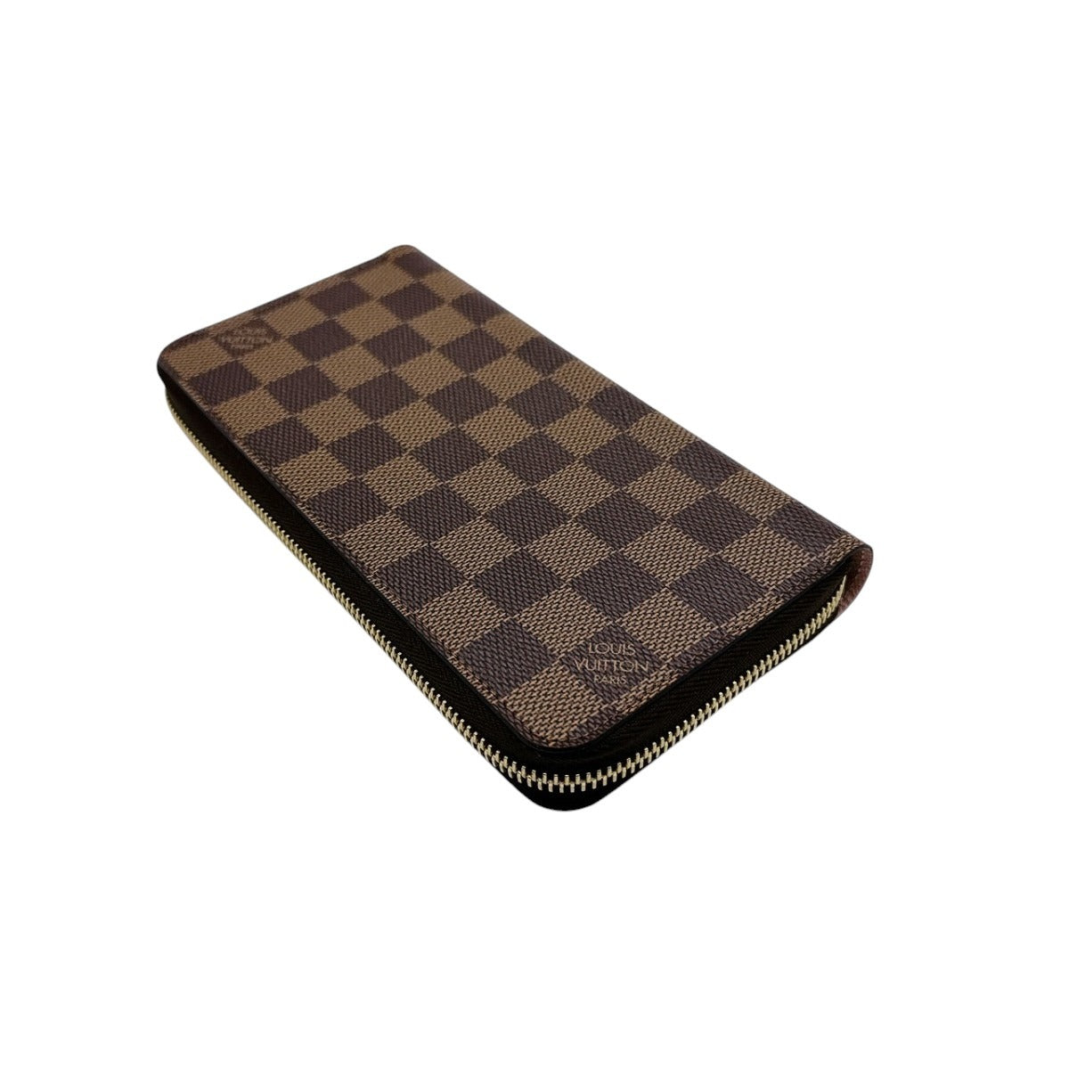 ルイヴィトン LOUIS VUITTON 長財布
 ラウンド長財布 ダミエ ジッピーウォレット ダミエキャンバス N60046 ブラウン LV
 【中古】
