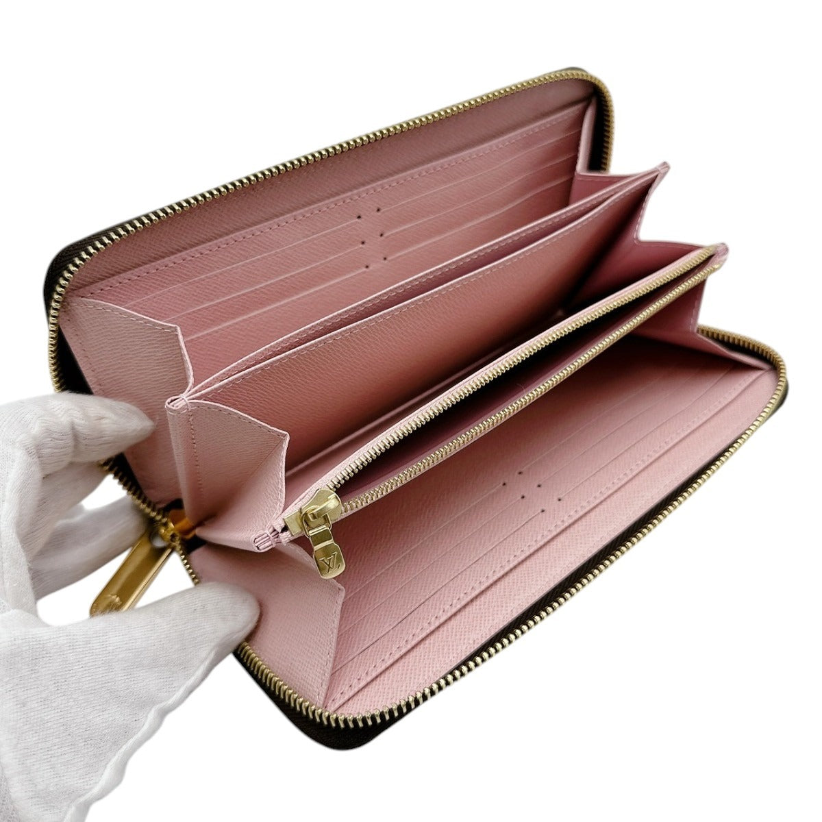 ルイヴィトン LOUIS VUITTON 長財布
 ラウンド長財布 ダミエ ジッピーウォレット ダミエキャンバス N60046 ブラウン LV
 【中古】