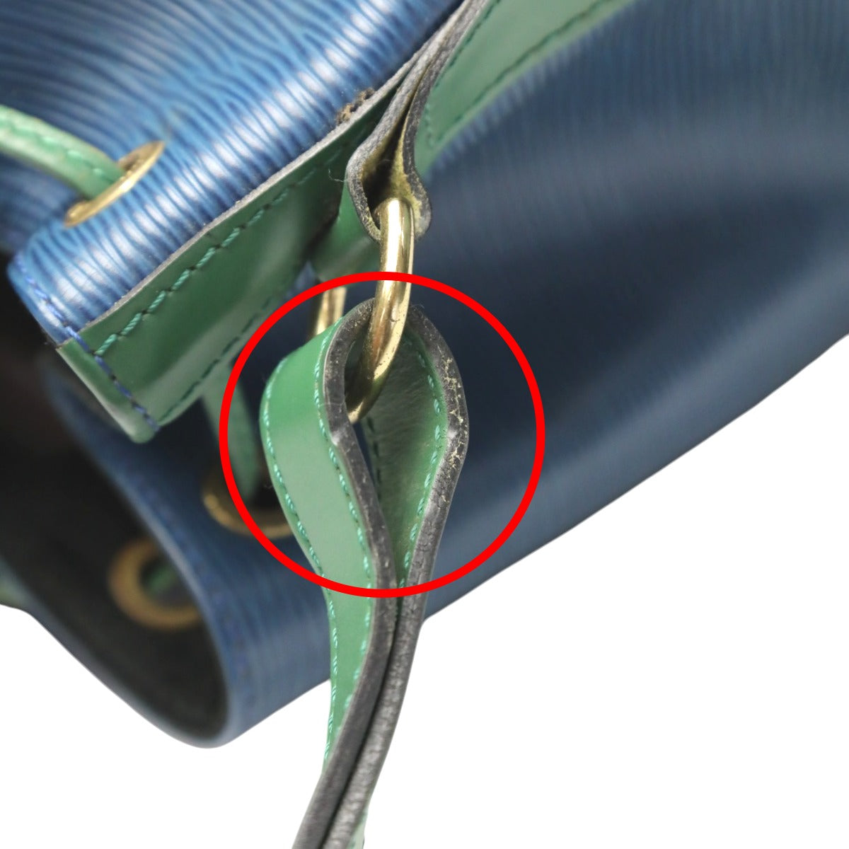 ルイヴィトン LOUIS VUITTON ショルダーバッグ
 巾着型 エピ ノエ エピレザー M44044 ブルー×グリーン LV
 【SS】
 【中古】