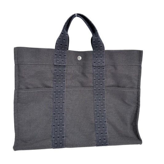 エルメス HERMES トートバッグ
 ハンドバッグ ビジネスバッグ エールラインMM キャンバス グレー 【SS】
 【中古】