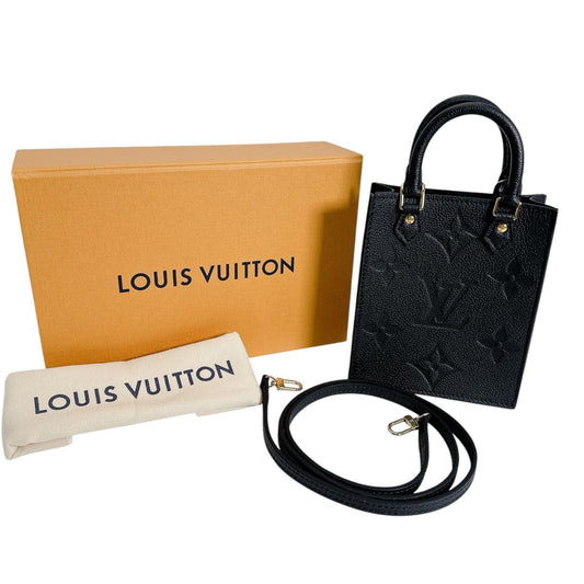 ルイヴィトン LOUIS VUITTON ショルダーバッグ
 ショルダーバッグ モノグラム プティット・サックプラ モノグラムアンプラント M81417 ブラック LV
 【中古】