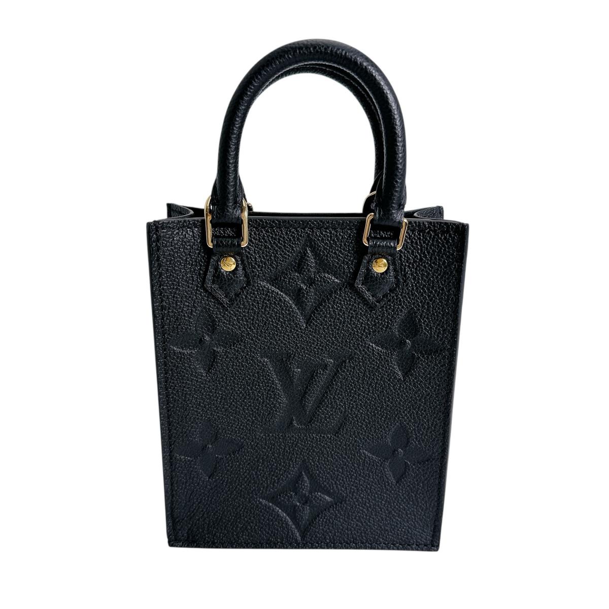 ルイヴィトン LOUIS VUITTON ショルダーバッグ
 ショルダーバッグ モノグラム プティット・サックプラ モノグラムアンプラント M81417 ブラック LV
 【中古】