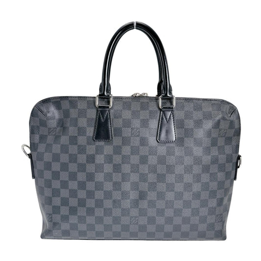 ルイヴィトン LOUIS VUITTON ビジネスバッグ
 ブリーフケース ダミエグラフィット ポルトドキュマンジュール ダミエグラフィットキャンバス N48224 ブラック LV
 【SS】
 【中古】