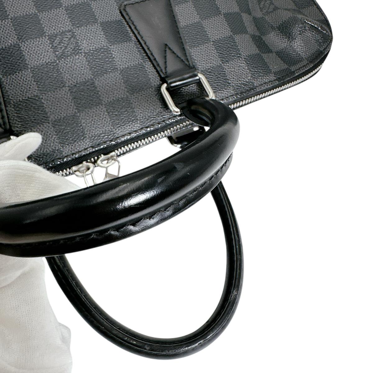 ルイヴィトン LOUIS VUITTON ビジネスバッグ
 ブリーフケース ダミエグラフィット ポルトドキュマンジュール ダミエグラフィットキャンバス N48224 ブラック LV
 【SS】
 【中古】