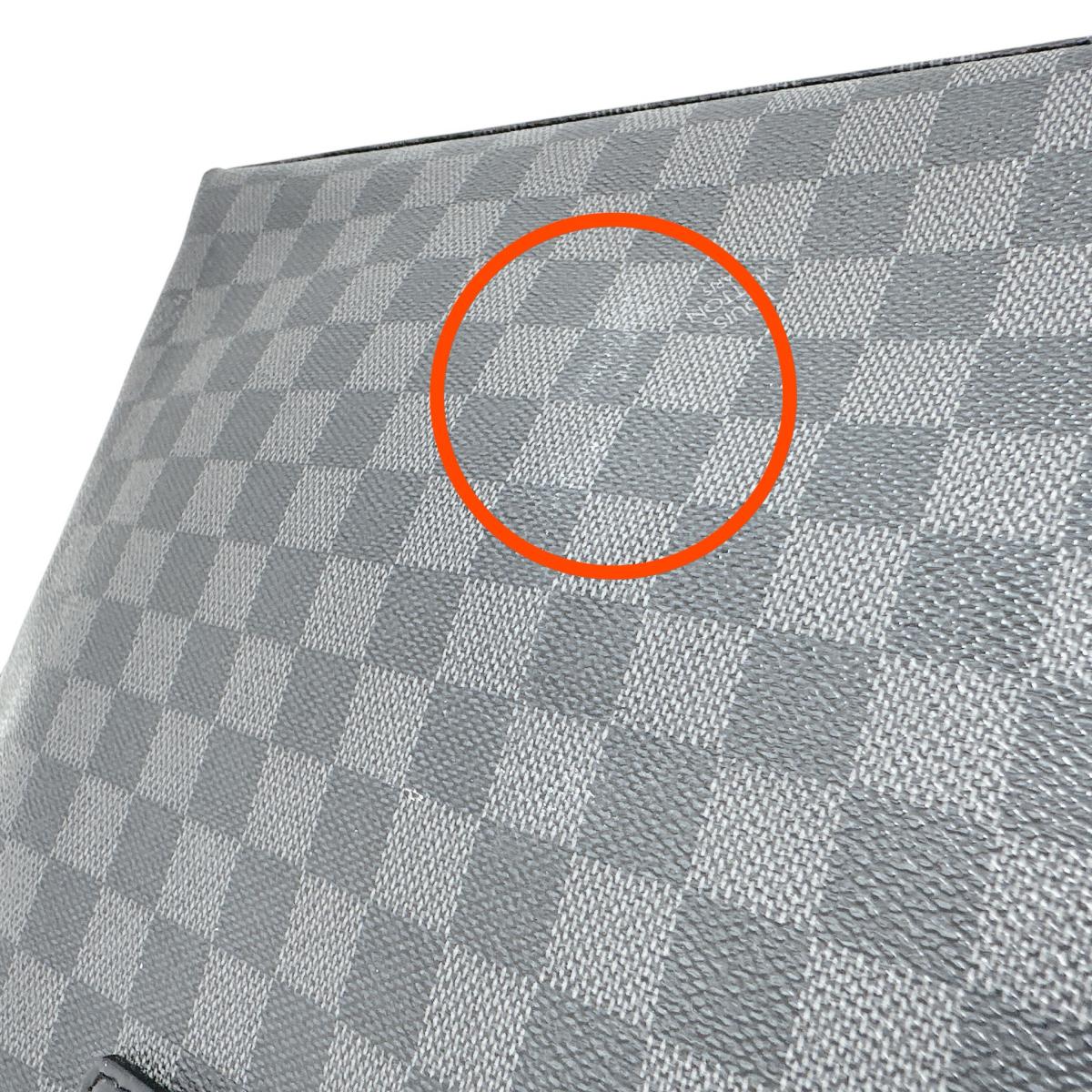 ルイヴィトン LOUIS VUITTON ビジネスバッグ
 ブリーフケース ダミエグラフィット ポルトドキュマンジュール ダミエグラフィットキャンバス N48224 ブラック LV
 【SS】
 【中古】