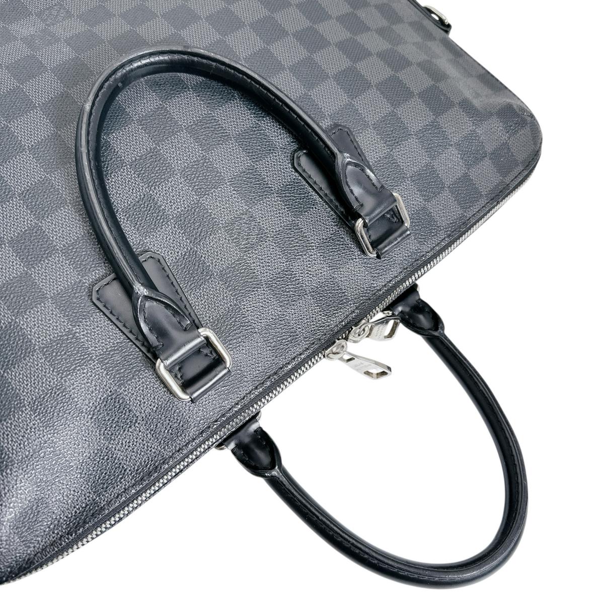 ルイヴィトン LOUIS VUITTON ビジネスバッグ
 ブリーフケース ダミエグラフィット ポルトドキュマンジュール ダミエグラフィットキャンバス N48224 ブラック LV
 【SS】
 【中古】