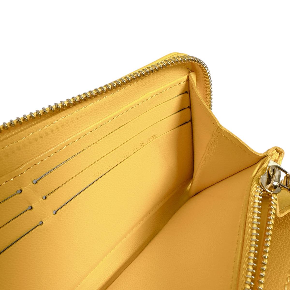 ルイヴィトン LOUIS VUITTON 長財布
 ジッピーウォレット アンプラント ラウンドファスナー モノグラムアンプラント M13699 イエロー LV
 【SS】
 【中古】