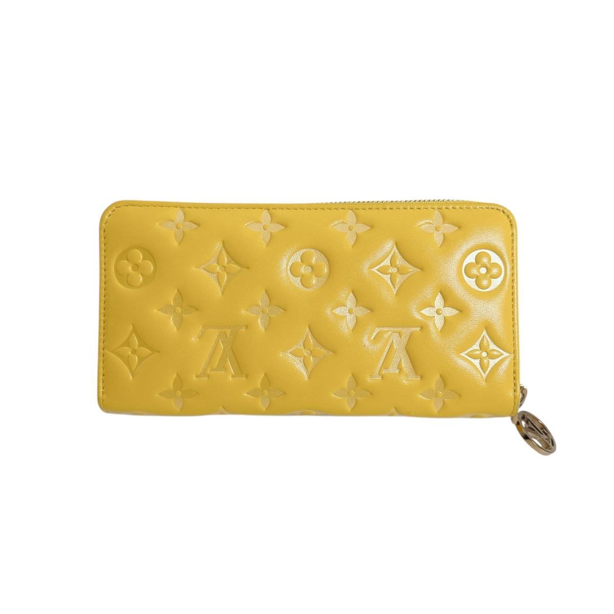 ルイヴィトン LOUIS VUITTON 長財布
 ジッピーウォレット アンプラント ラウンドファスナー モノグラムアンプラント M13699 イエロー LV
 【SS】
 【中古】