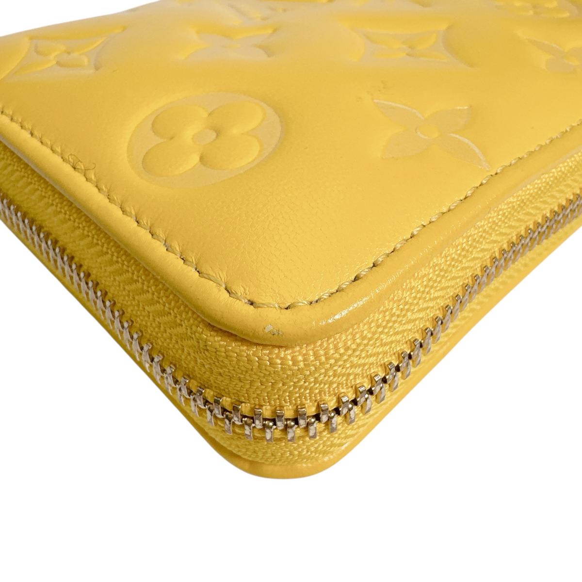 ルイヴィトン LOUIS VUITTON 長財布
 ジッピーウォレット アンプラント ラウンドファスナー モノグラムアンプラント M13699 イエロー LV
 【SS】
 【中古】