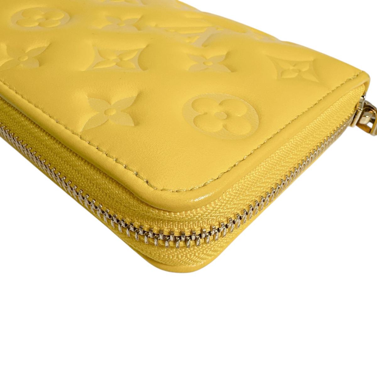 ルイヴィトン LOUIS VUITTON 長財布
 ジッピーウォレット アンプラント ラウンドファスナー モノグラムアンプラント M13699 イエロー LV
 【SS】
 【中古】