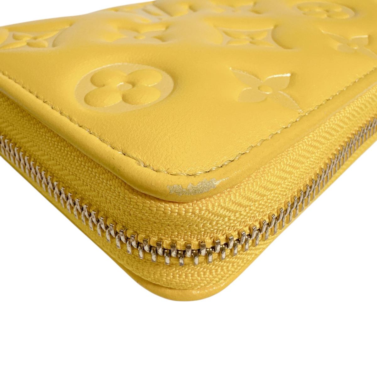 ルイヴィトン LOUIS VUITTON 長財布
 ジッピーウォレット アンプラント ラウンドファスナー モノグラムアンプラント M13699 イエロー LV
 【SS】
 【中古】