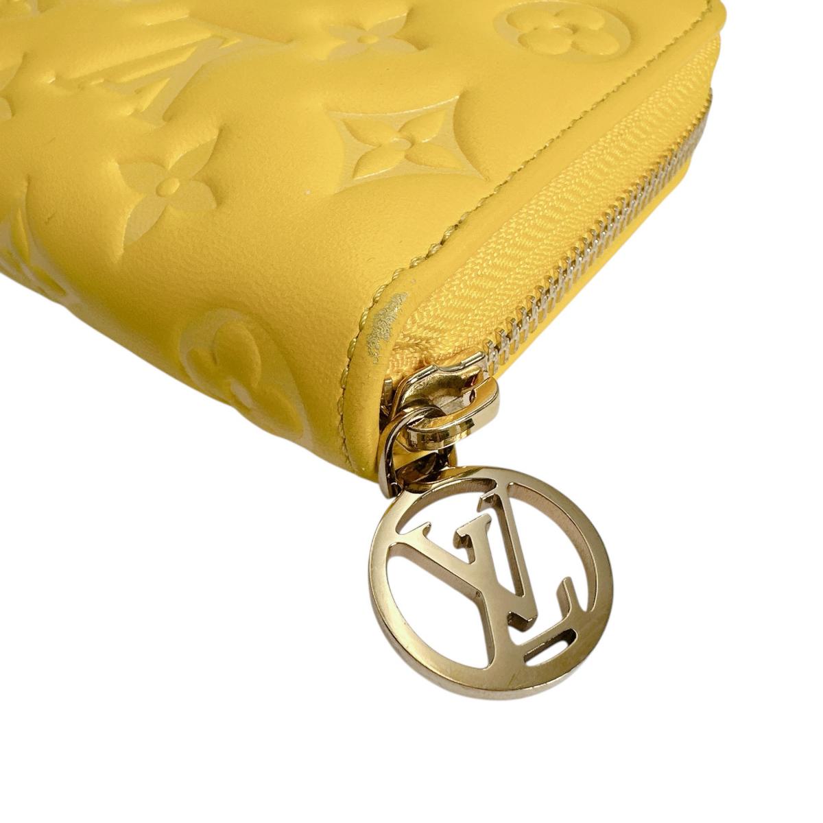 ルイヴィトン LOUIS VUITTON 長財布
 ジッピーウォレット アンプラント ラウンドファスナー モノグラムアンプラント M13699 イエロー LV
 【SS】
 【中古】
