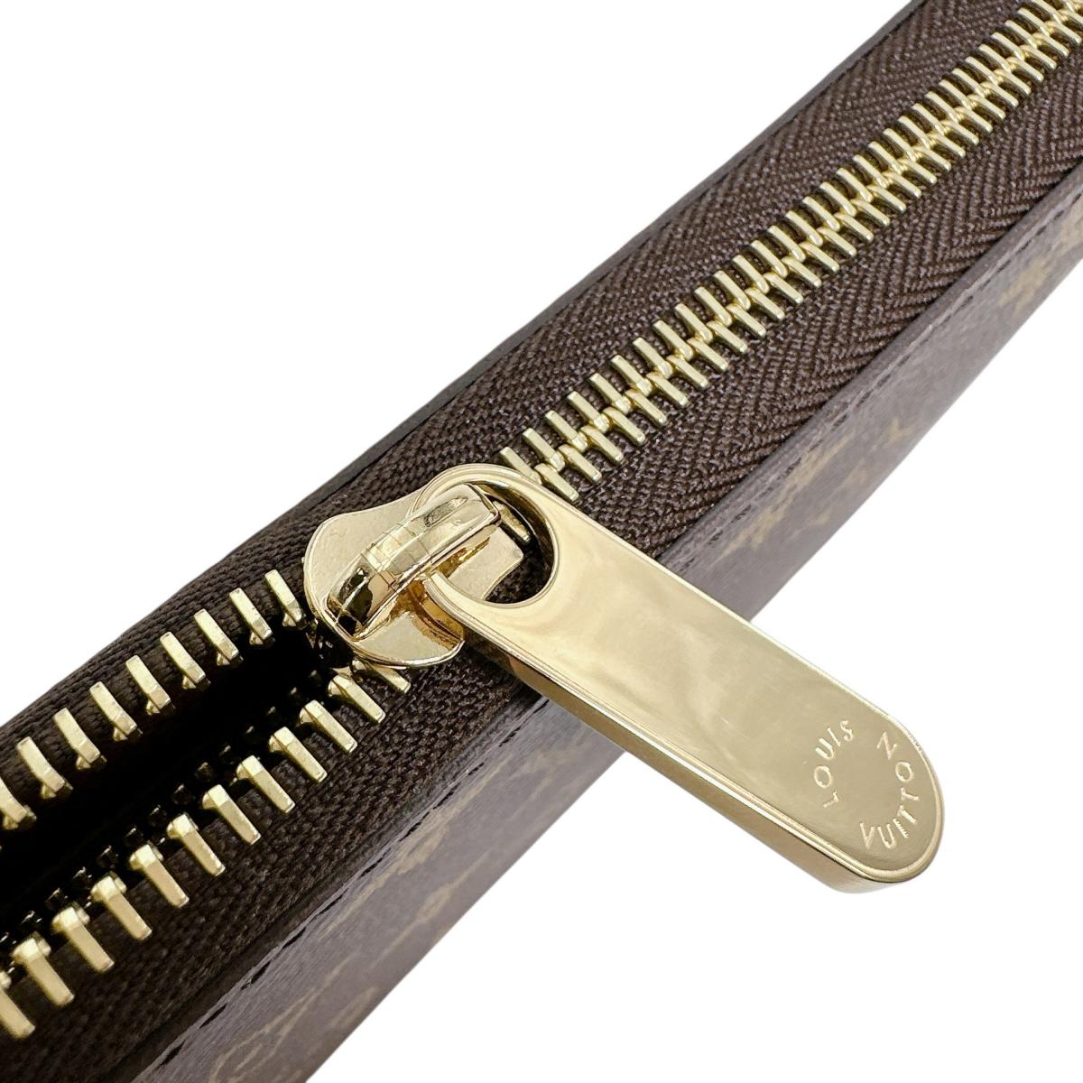 ルイヴィトン LOUIS VUITTON 長財布
 ジッピーウォレット モノグラム ラウンドファスナー モノグラムキャンバス M60017 ブラウン LV
 【中古】