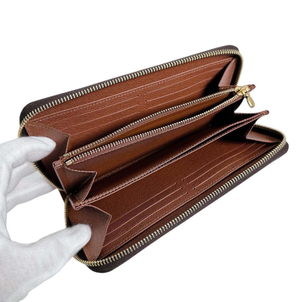 ルイヴィトン LOUIS VUITTON 長財布
 ジッピーウォレット モノグラム ラウンドファスナー モノグラムキャンバス M60017 ブラウン LV
 【中古】