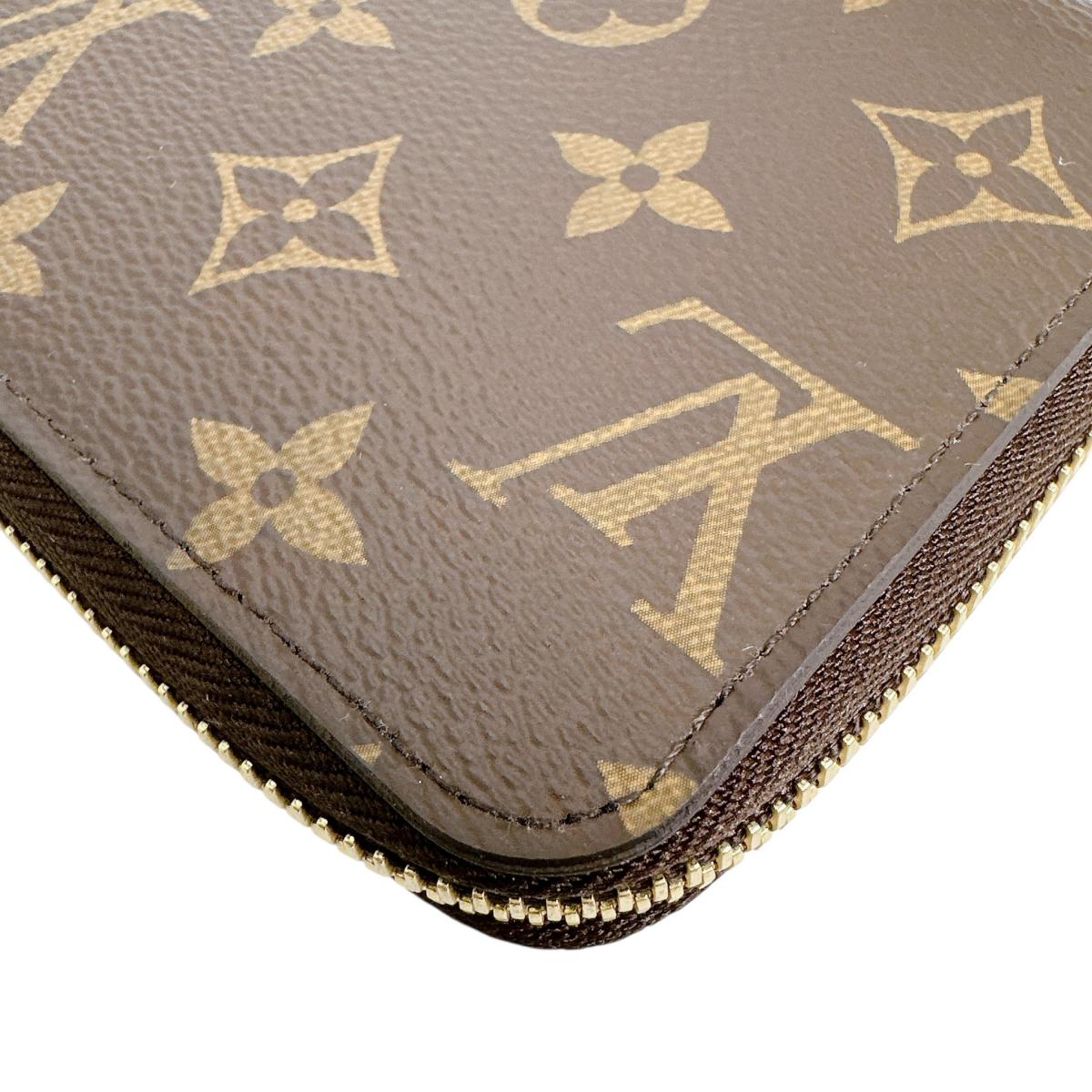 ルイヴィトン LOUIS VUITTON 長財布
 ジッピーウォレット モノグラム ラウンドファスナー モノグラムキャンバス M60017 ブラウン LV
 【中古】
