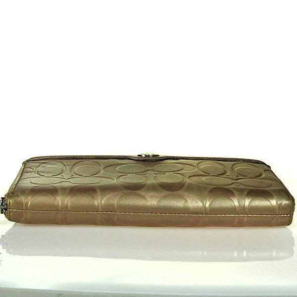 コーチ COACH 長財布
 COACH ラウンドファスナー コーチ ゴールド 【SS】
 【中古】