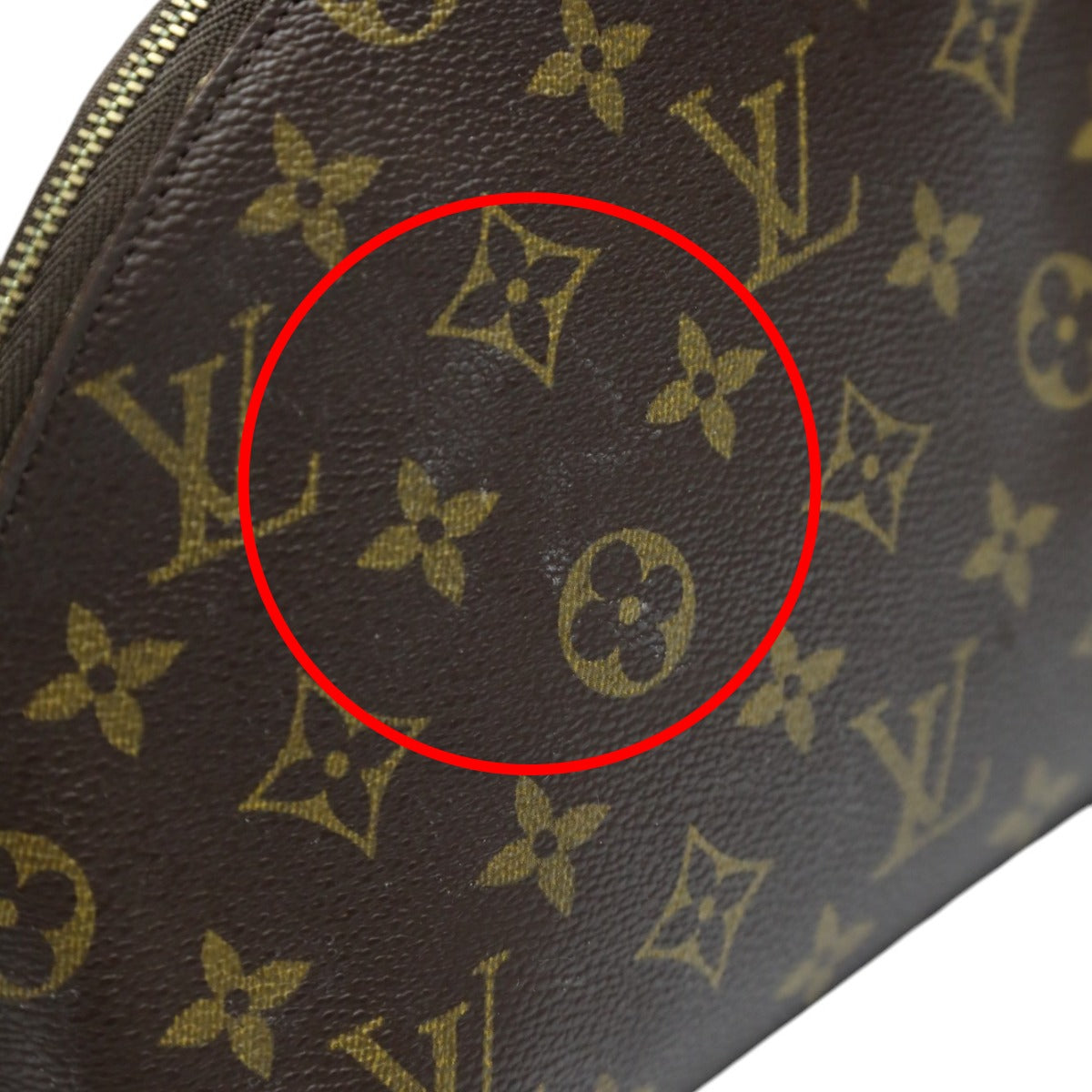 ルイヴィトン LOUIS VUITTON ポーチ
 ポーチ モノグラム ポシェット・コスメティック MM M47520 ブラウン LV
 【SS】
 【中古】