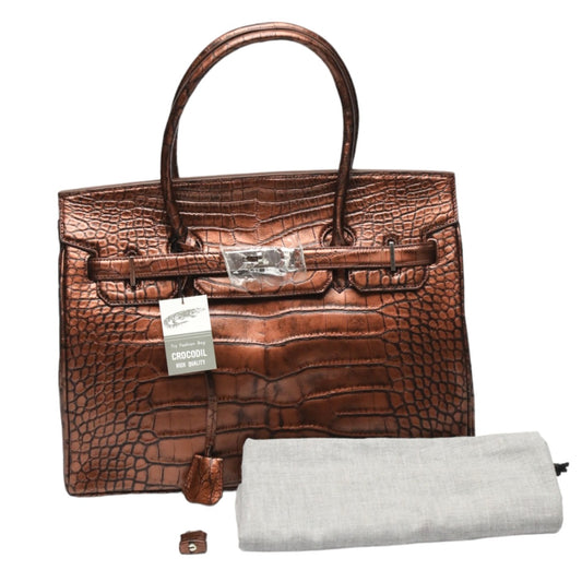 Crocodile handbag
 Henlon Size 35 Crocodile YB-2103 Brown 