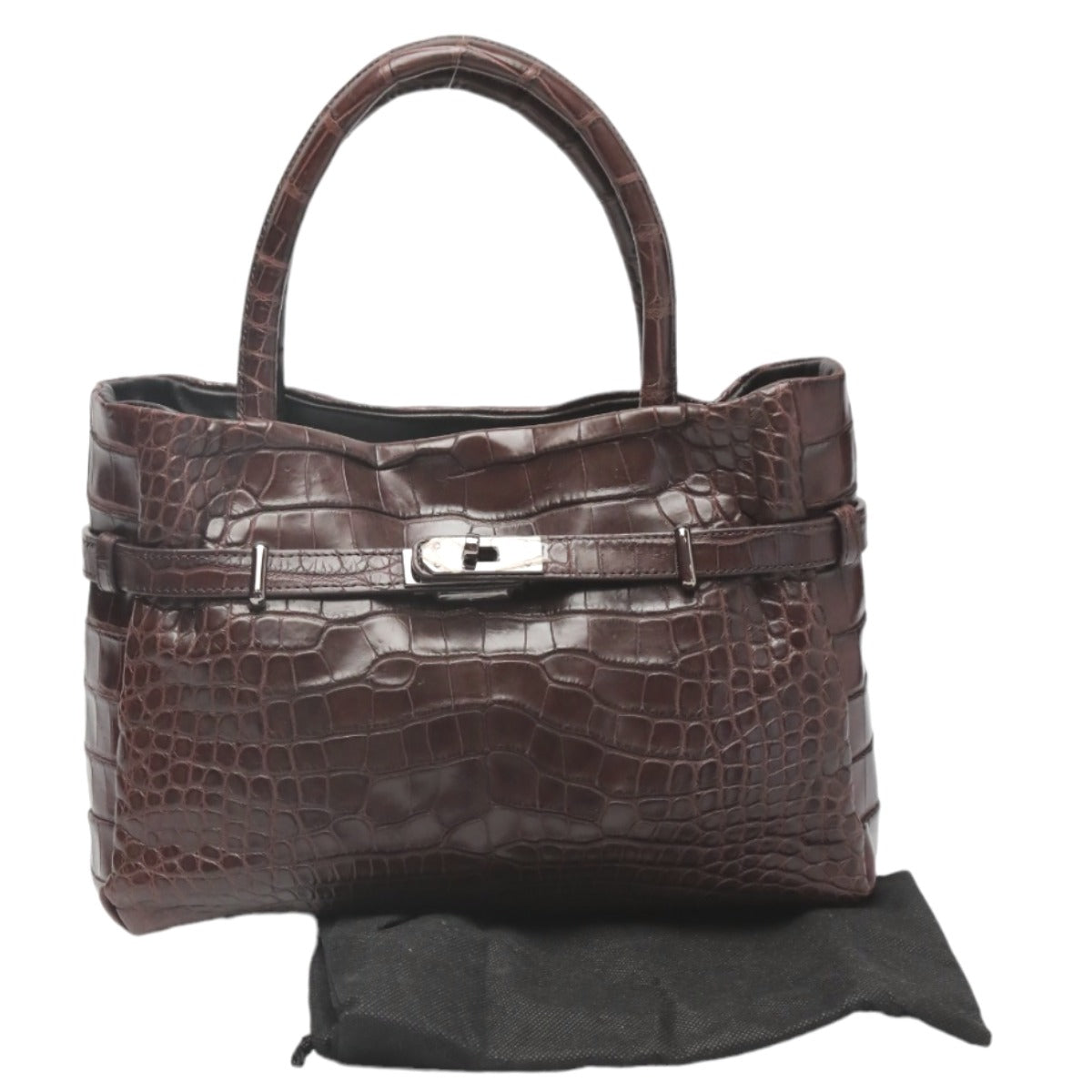 Crocodile CROCODILE Tote Bag
 Matte Crocodile JNH-2880 Nicotine [SS]
 【second hand】 