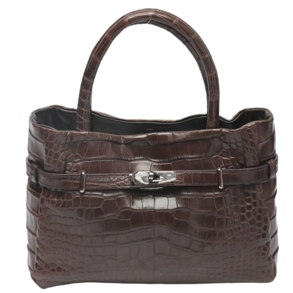 Crocodile CROCODILE Tote Bag
 Matte Crocodile JNH-2880 Nicotine [SS]
 【second hand】 