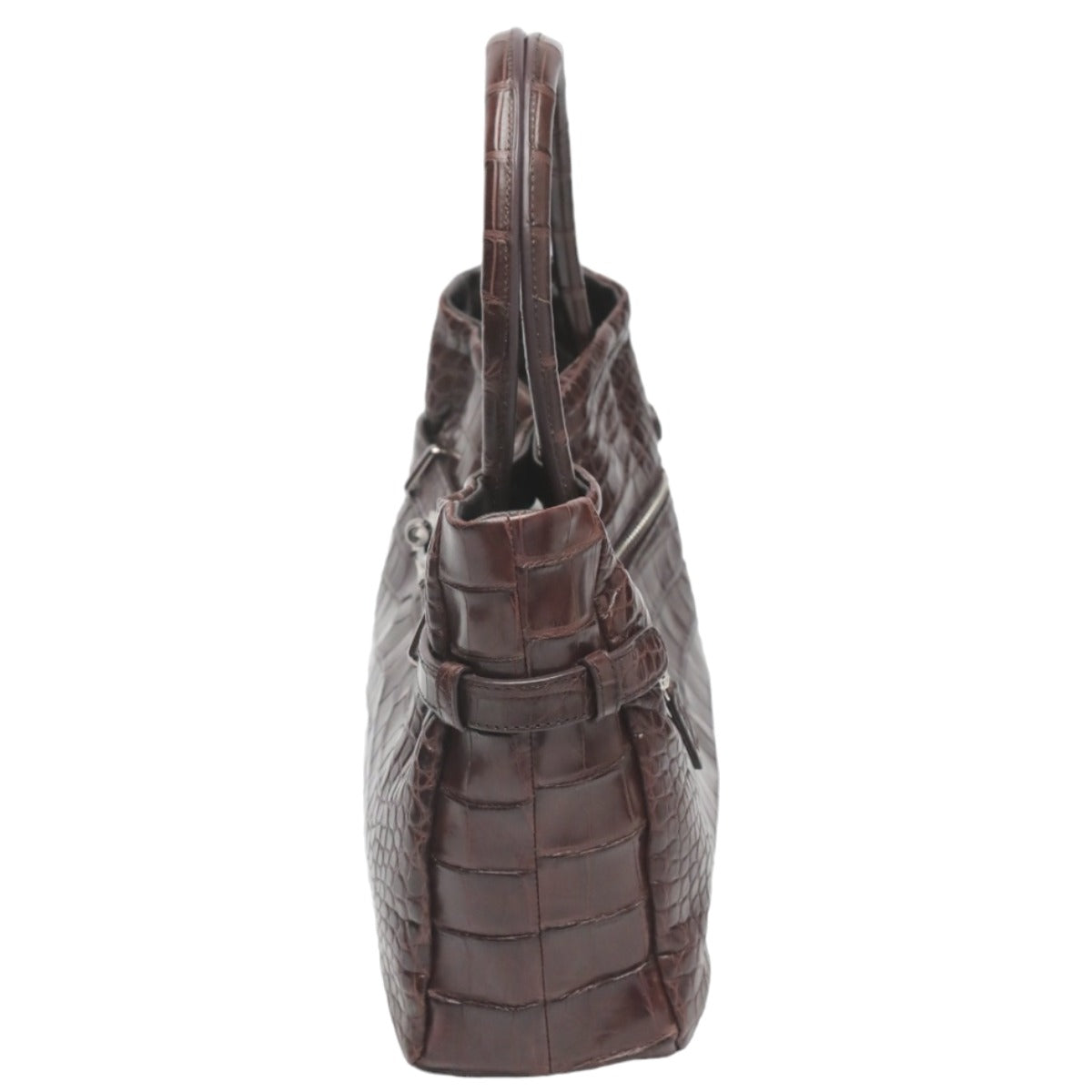 Crocodile CROCODILE Tote Bag
 Matte Crocodile JNH-2880 Nicotine [SS]
 【second hand】 