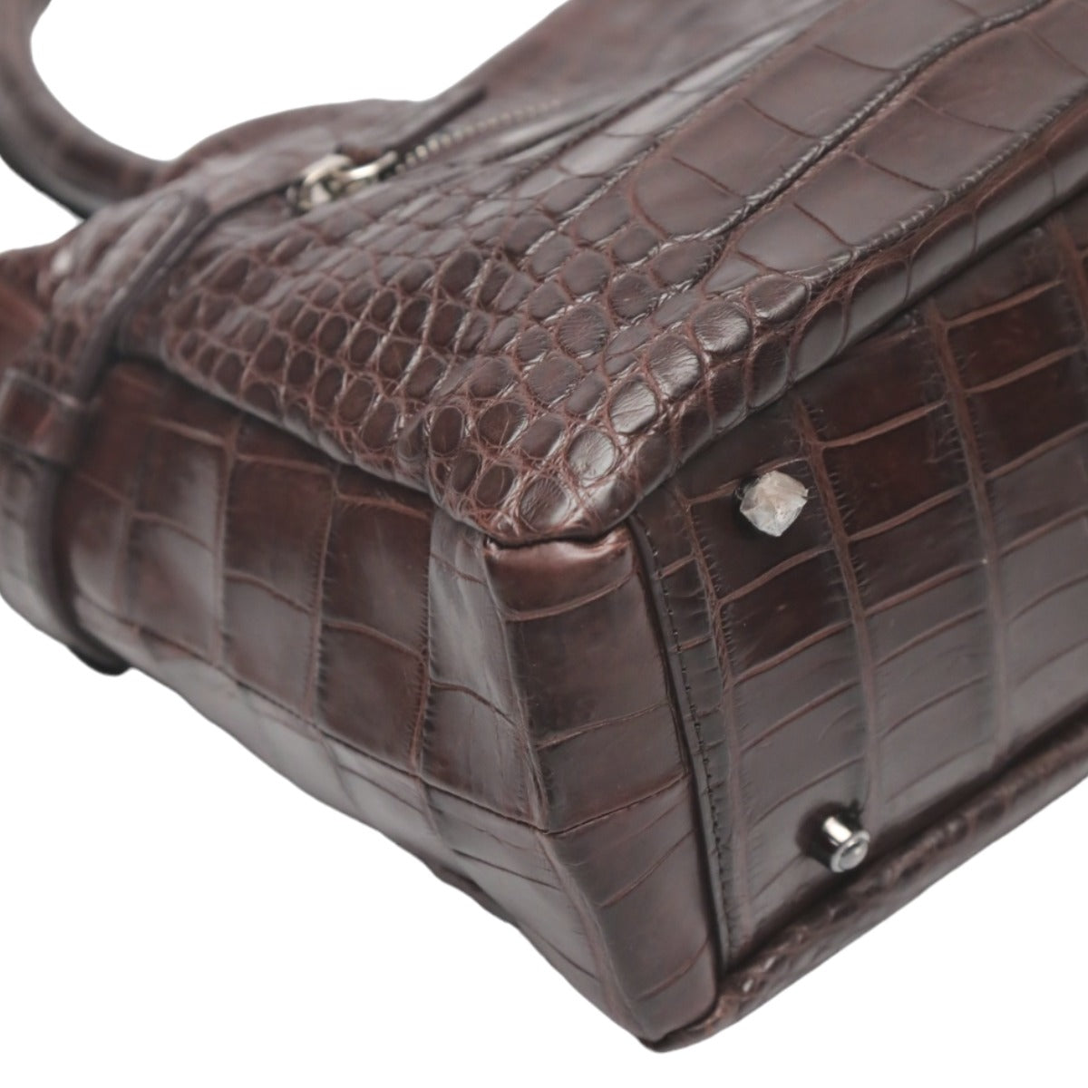 Crocodile CROCODILE Tote Bag
 Matte Crocodile JNH-2880 Nicotine [SS]
 【second hand】 