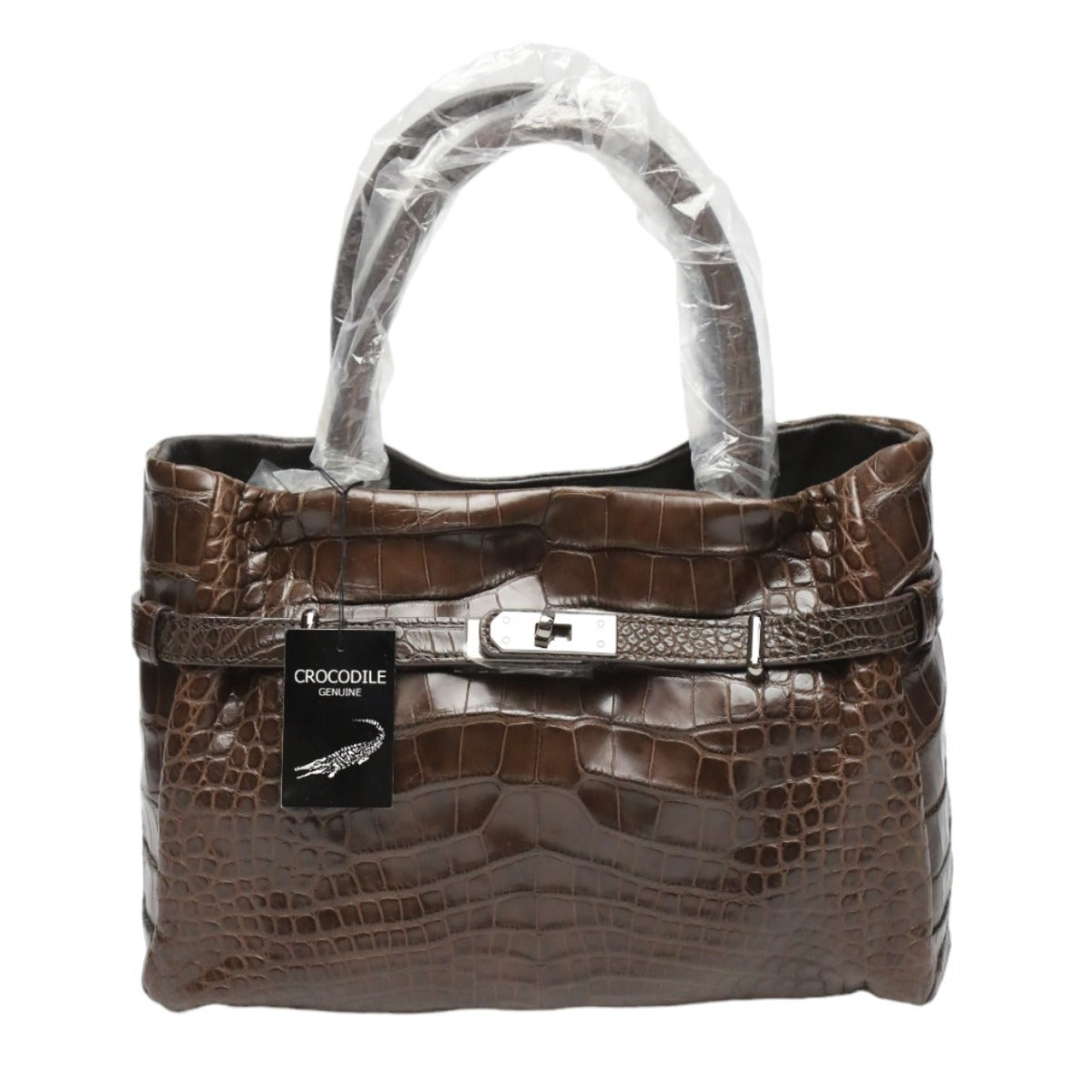 Crocodile CROCODILE Tote Bag
 Handbag, defective, matte crocodile, JNH-2880, brown [SS]
 【second hand】 