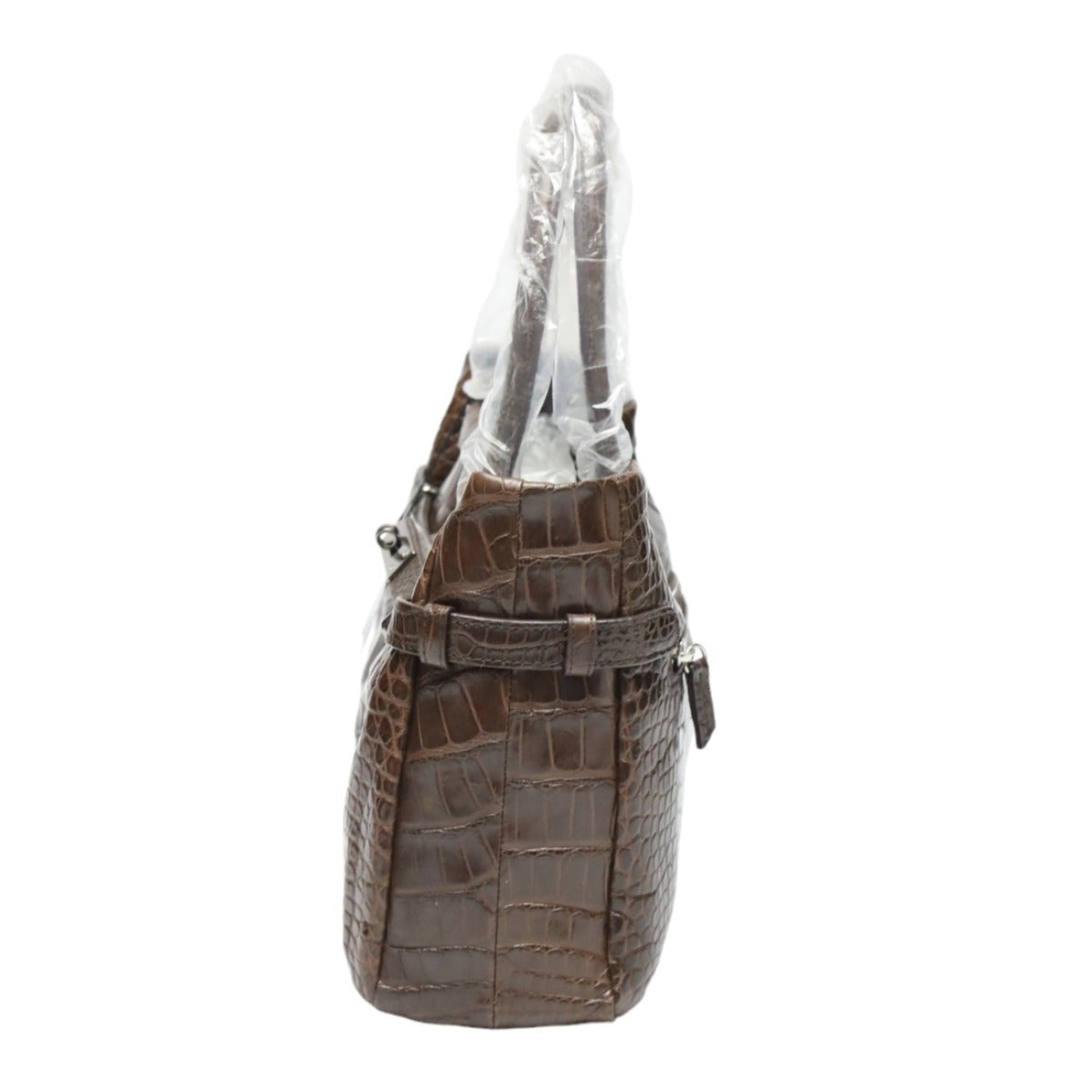 Crocodile CROCODILE Tote Bag
 Handbag, defective, matte crocodile, JNH-2880, brown [SS]
 【second hand】 