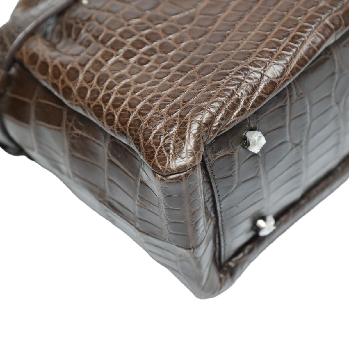 Crocodile CROCODILE Tote Bag
 Handbag, defective, matte crocodile, JNH-2880, brown [SS]
 【second hand】 