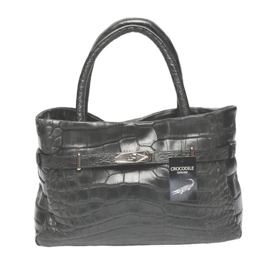 Crocodile CROCODILE Tote Bag
 Matte Crocodile JNH-2880 Black [SS]
 【second hand】 