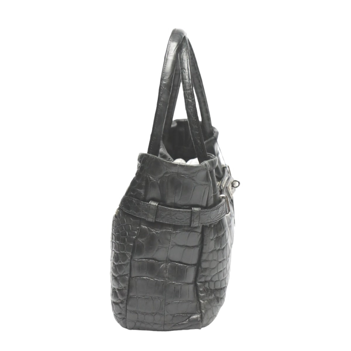 Crocodile CROCODILE Tote Bag
 Matte Crocodile JNH-2880 Black [SS]
 【second hand】 