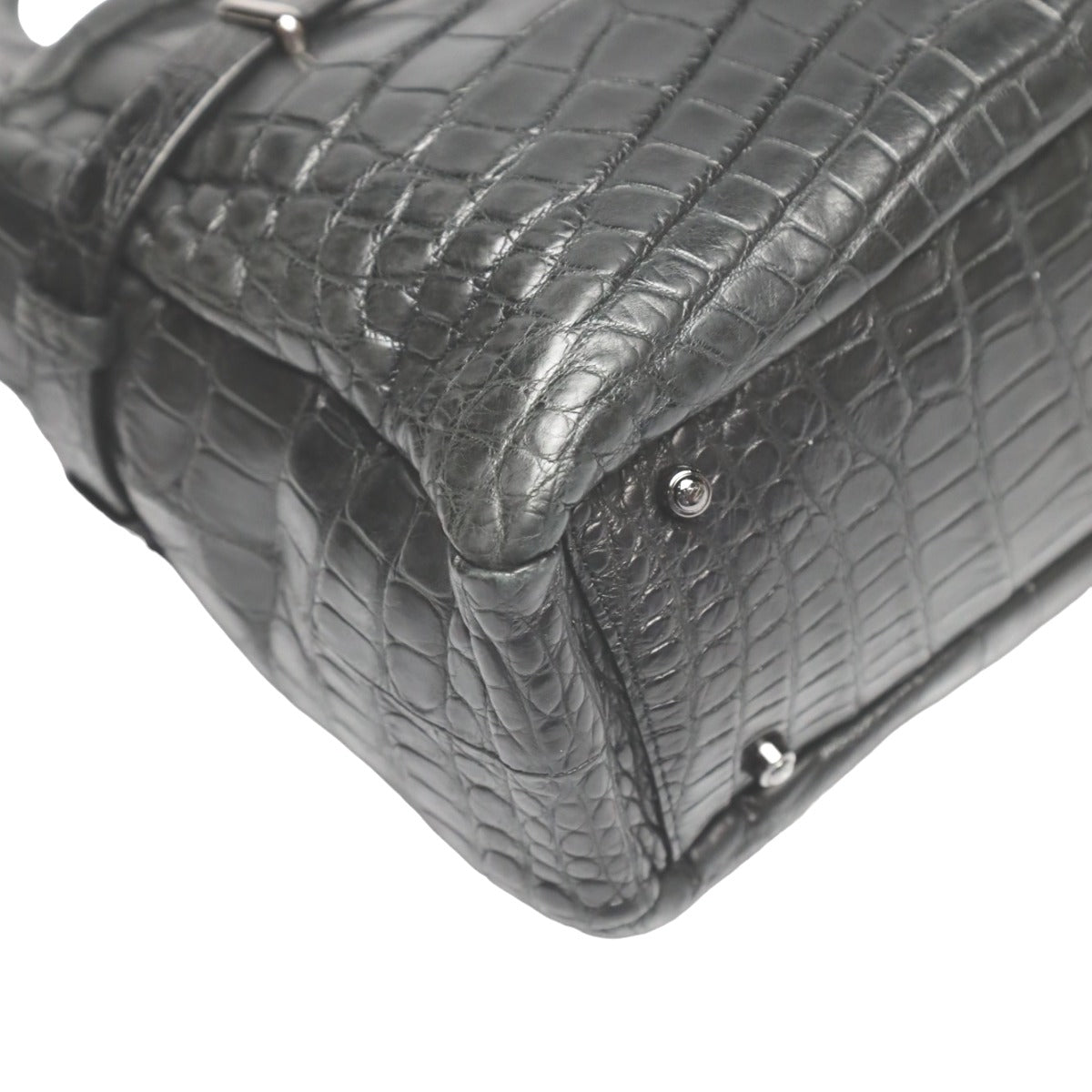 Crocodile CROCODILE Tote Bag
 Matte Crocodile JNH-2880 Black [SS]
 【second hand】 