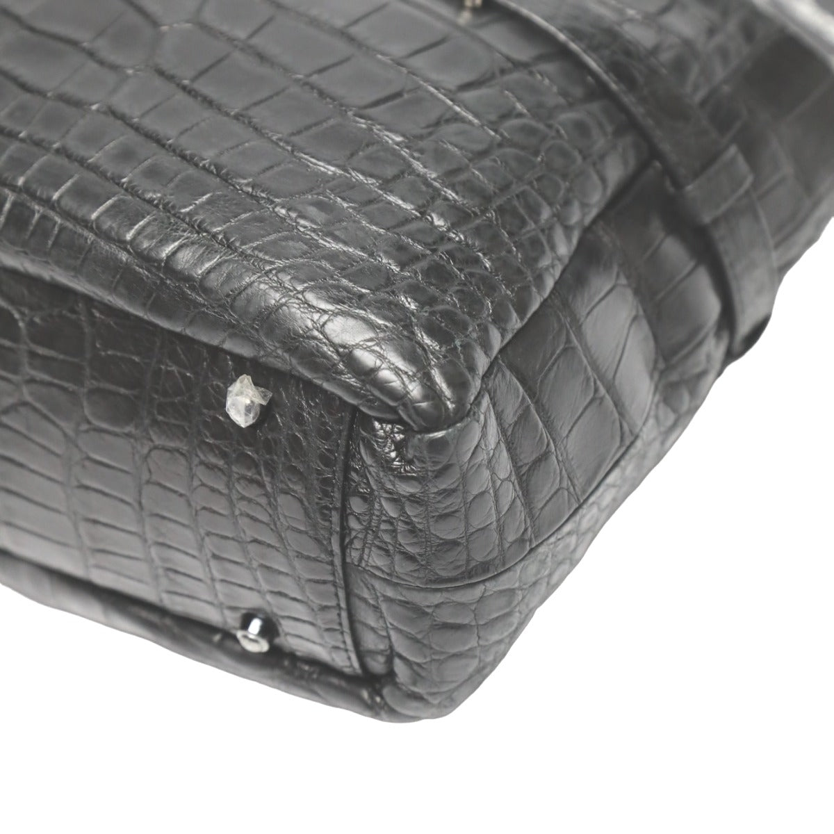 Crocodile CROCODILE Tote Bag
 Matte Crocodile JNH-2880 Black [SS]
 【second hand】 