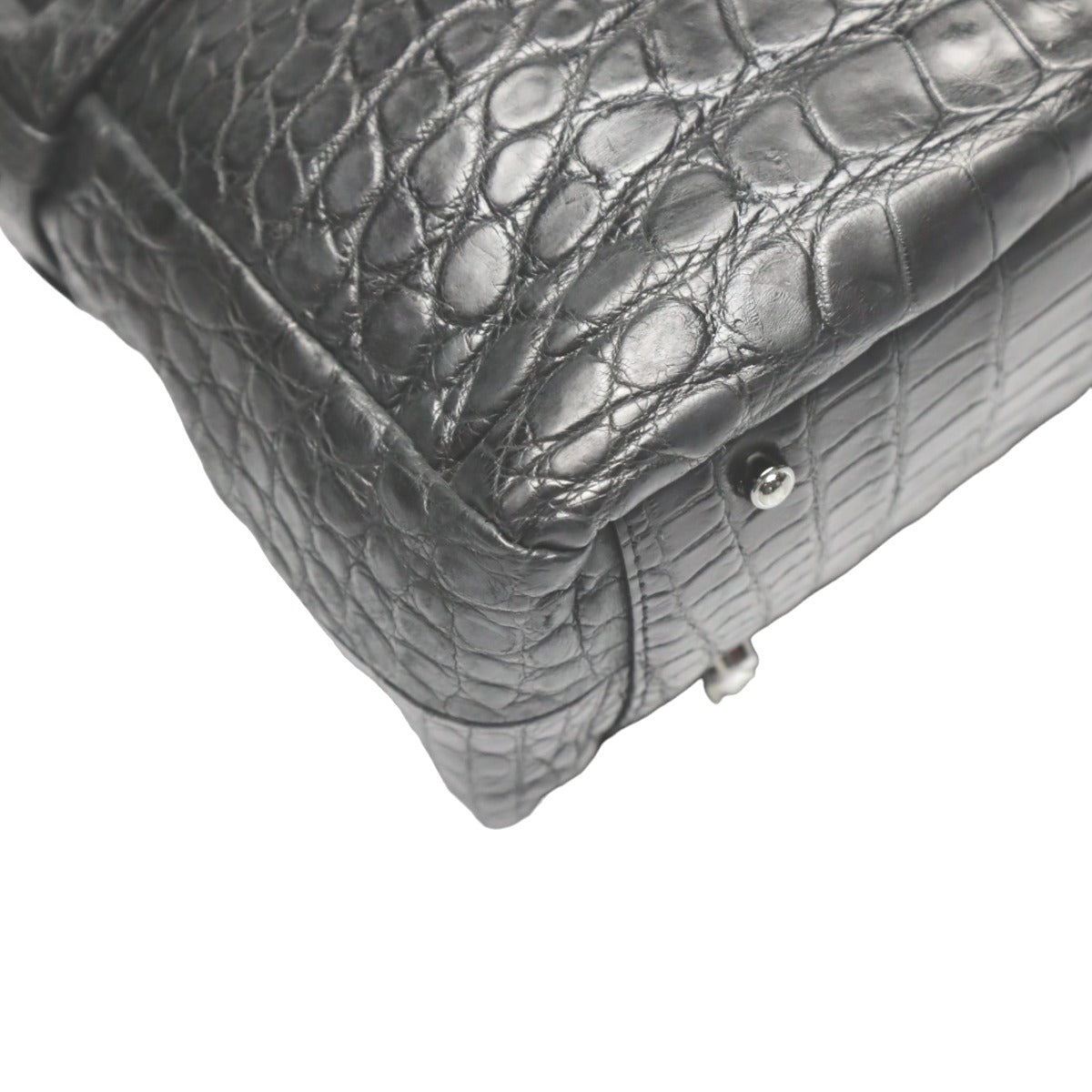 Crocodile CROCODILE Tote Bag
 Matte Crocodile JNH-2880 Black [SS]
 【second hand】 