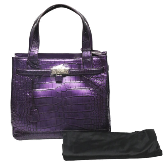 tote bag
 Defective crocodile bag with padlock 3983 Purple [SS]
 【second hand】 