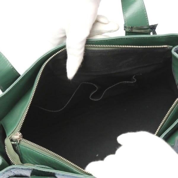 Crocodile handbag
 Birkin style metallic 3983 green [SS]
 【second hand】 