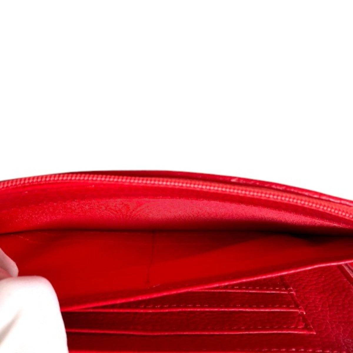 Ostrich long wallet
 L-shaped zipper long wallet patchwork lightweight Grimson Ostrich 2026 multicolor x red [SS] 