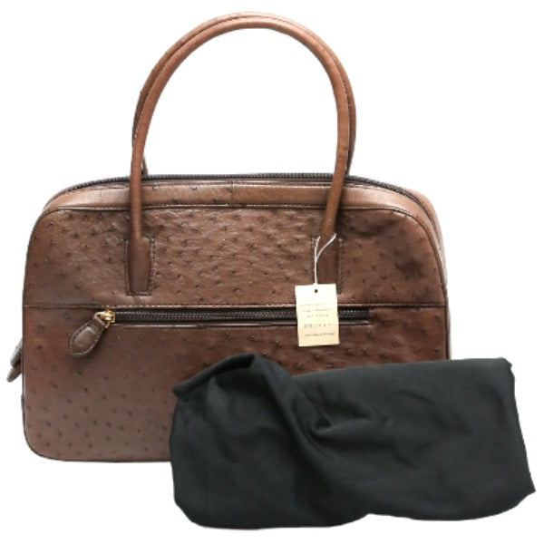 Ostrich handbag
 Handbag Ostrich Brown [SS]
 【second hand】 