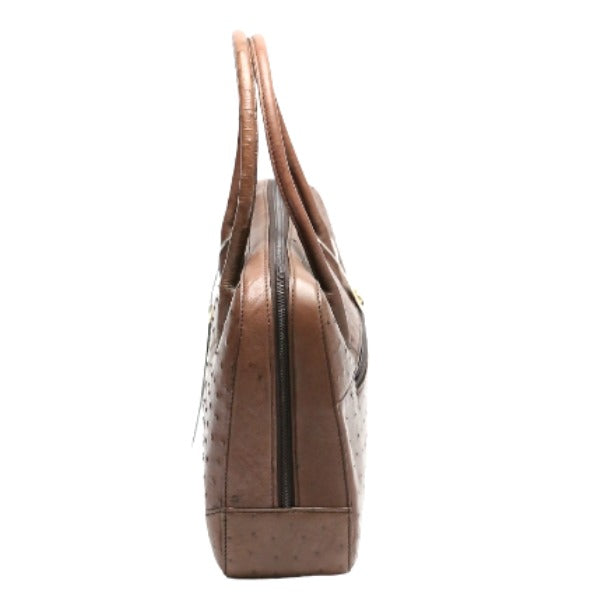 Ostrich handbag
 Handbag Ostrich Brown [SS]
 【second hand】 