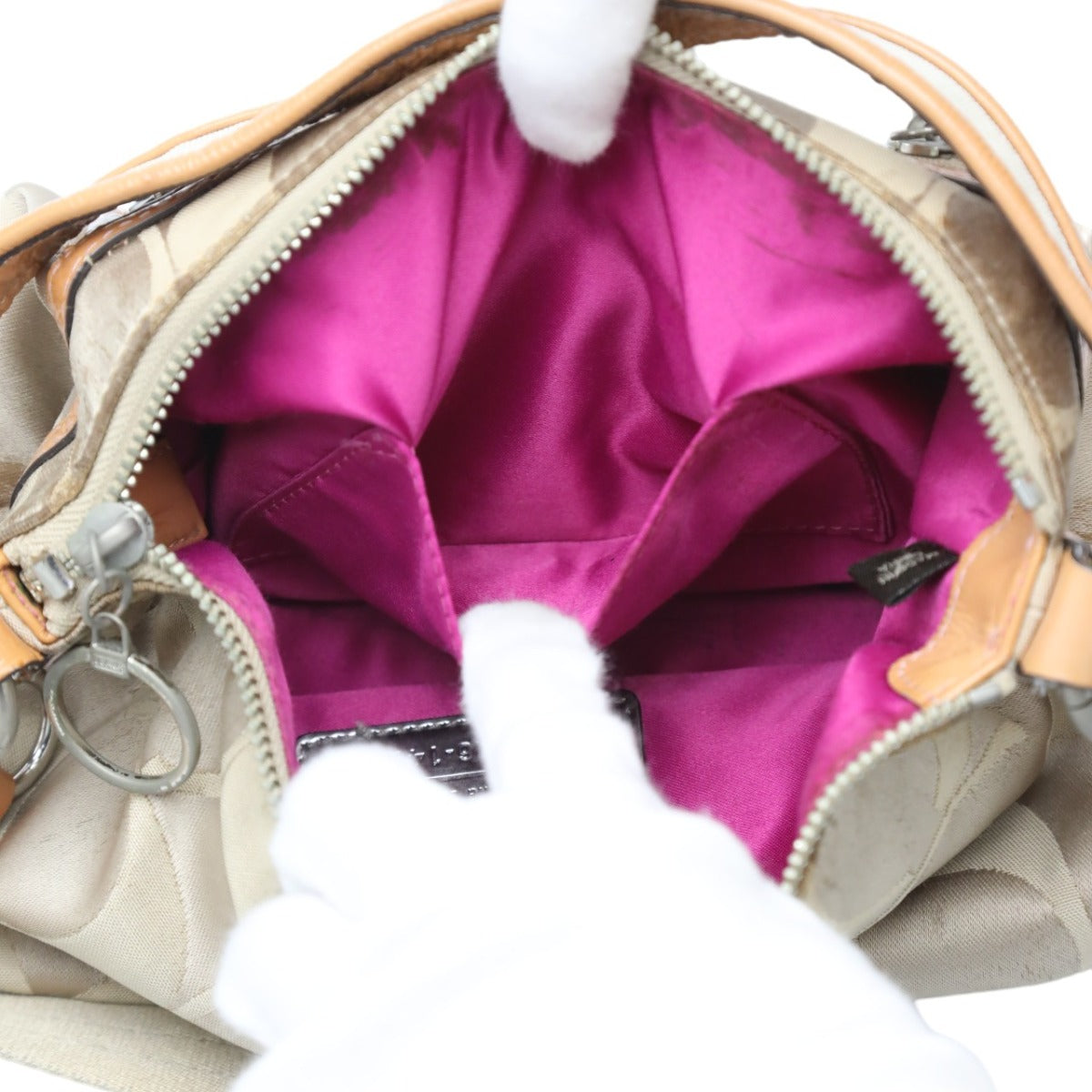 コーチ COACH ショルダーバッグ
 ポピー シグネチャー 2WAY キャンバス 14562 【H】
 【中古】