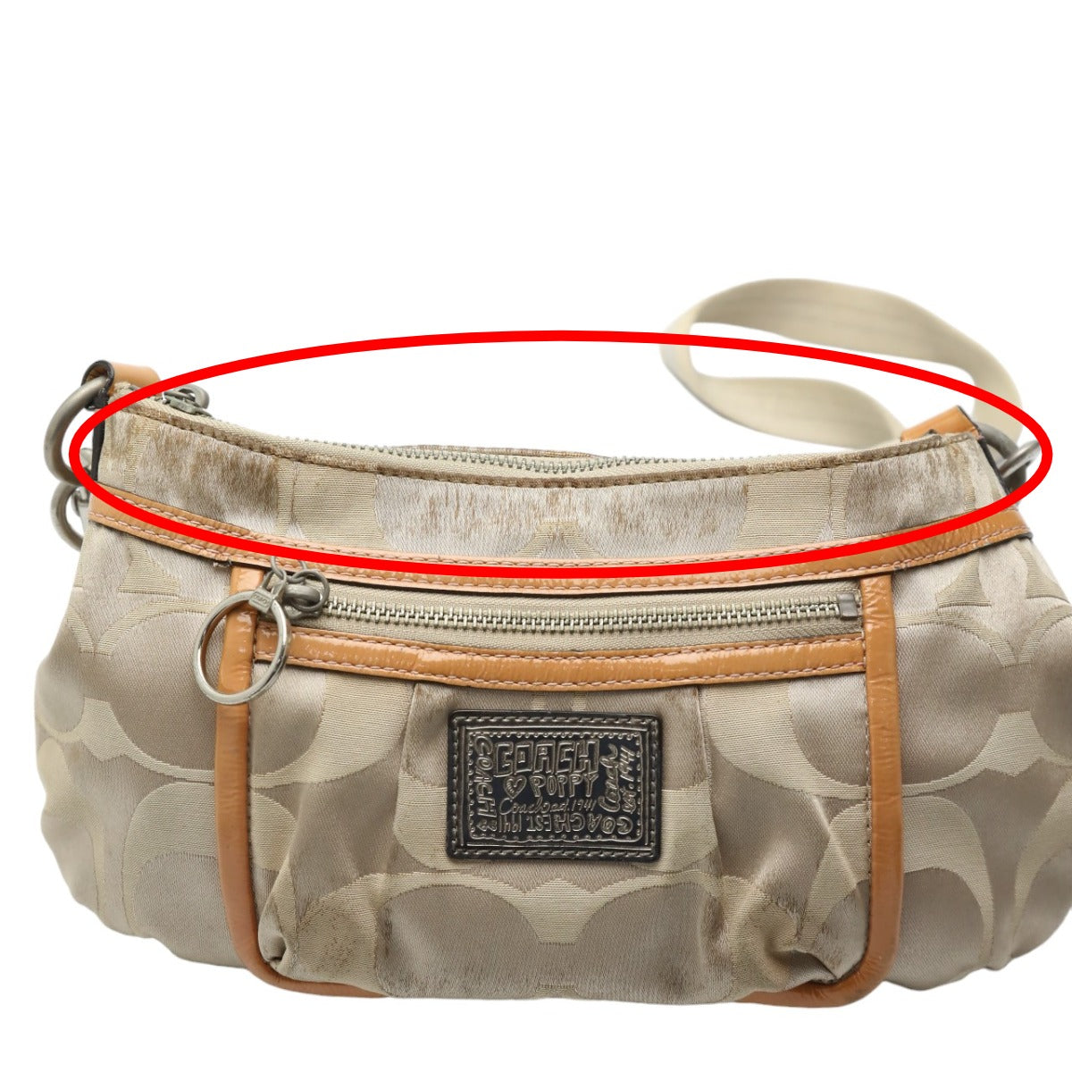 コーチ COACH ショルダーバッグ
 ポピー シグネチャー 2WAY キャンバス 14562 【H】
 【中古】