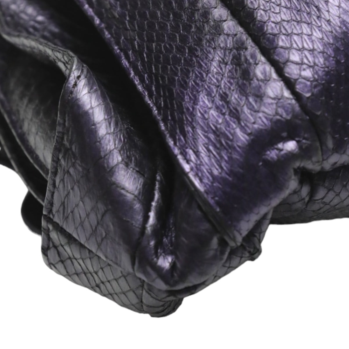 SNAKE Tote Bag
 2-way shoulder bag with shoulder strap 14682A Gun purple [SS]
 【second hand】