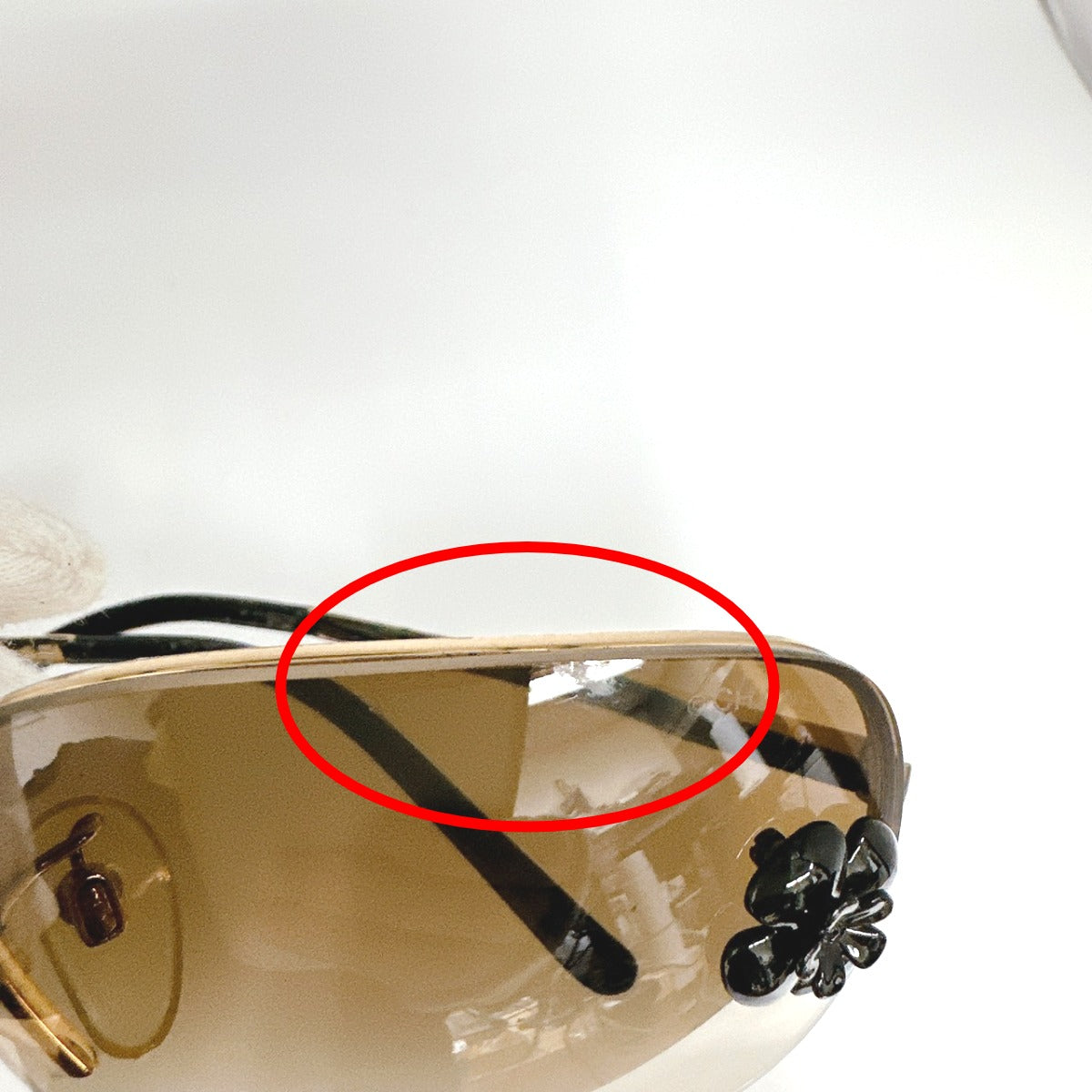 シャネル CHANEL サングラス
 ココマーク サングラス ケース付き CCマーク プラスチック ゴールド ブラウン 【SS】
 【中古】