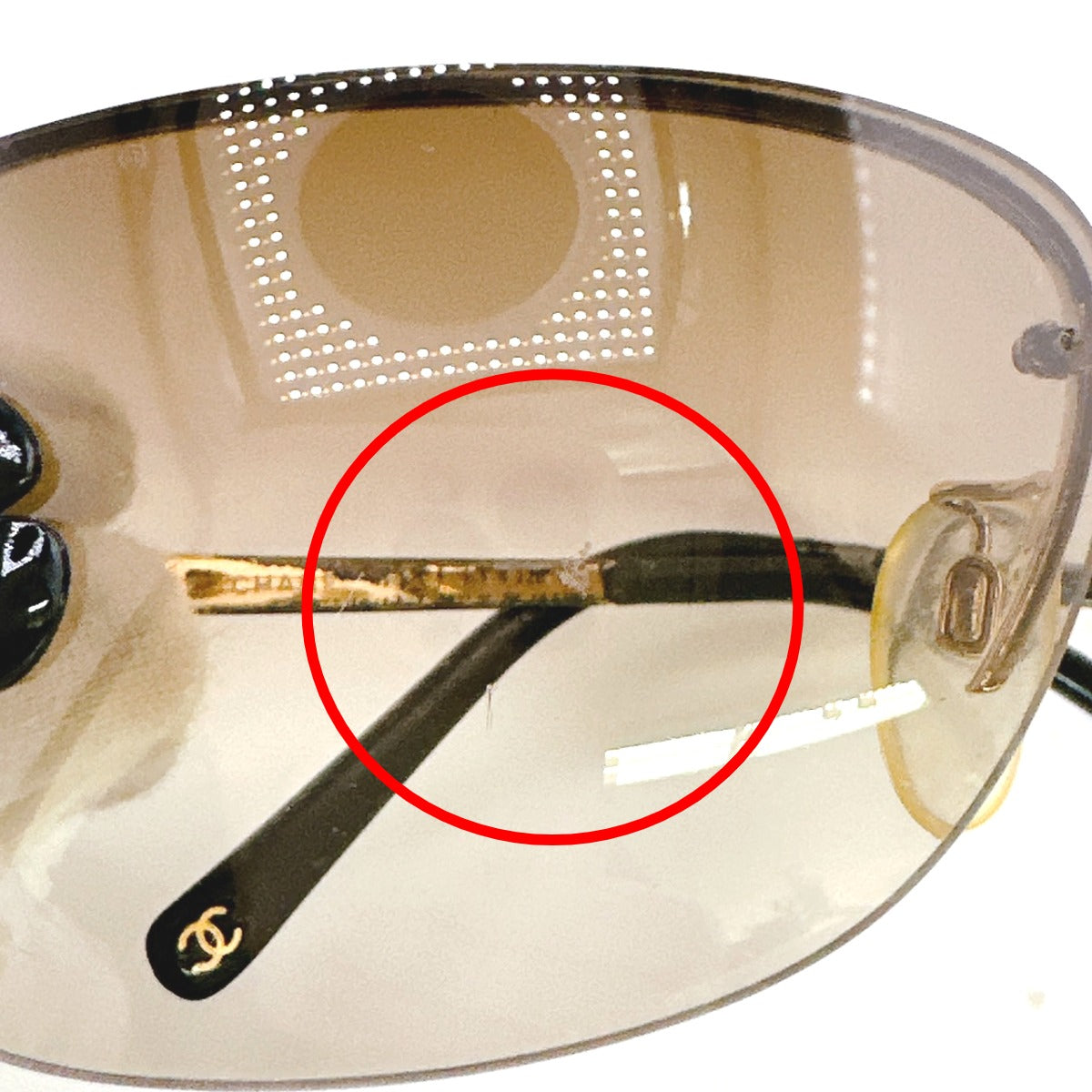 シャネル CHANEL サングラス
 ココマーク サングラス ケース付き CCマーク プラスチック ゴールド ブラウン 【SS】
 【中古】