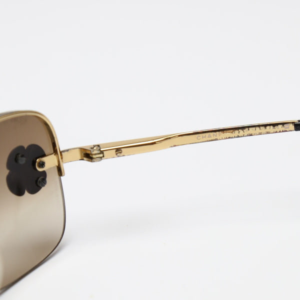 シャネル CHANEL サングラス
 ココマーク サングラス ケース付き CCマーク プラスチック ゴールド ブラウン 【SS】
 【中古】