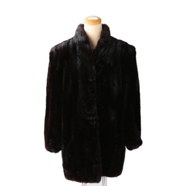 ファーコート Fur Court その他アウター
 毛皮コート SAGAミンク 13号 ダークブラウン 【SS】
 【中古】