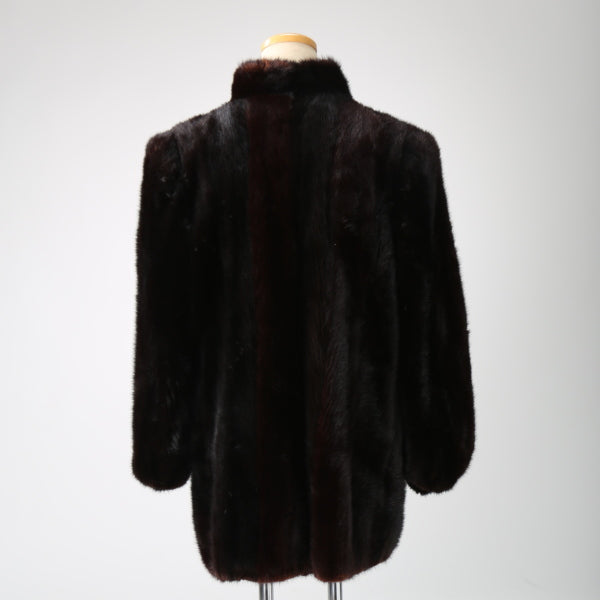 ファーコート Fur Court その他アウター
 毛皮コート SAGAミンク 13号 ダークブラウン 【SS】
 【中古】