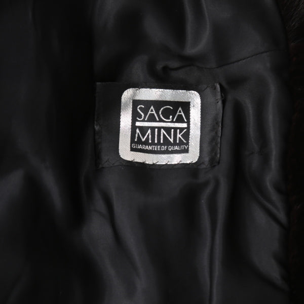 ファーコート Fur Court その他アウター
 毛皮コート SAGAミンク 13号 ダークブラウン 【SS】
 【中古】